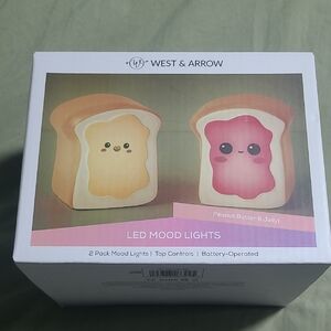Peanut Butter & Jelly LED Mood Lights - Tan and Pink